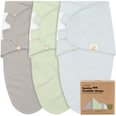 KeaBabies Soothe Wren Swaddle Pack front view for cozy newborn wrapping.