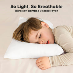 KeaBabies My Little Cuddly Toddler Pillow bamboo fabric showcases cloud-like softness.