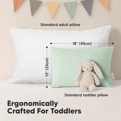 KeaBabies machine-washable toddler pillow keeps messes easy to clean