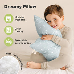 KeaBabies toddler pillow in machine wash cycle for quick cleanup
