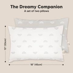 KeaBabies toddler pillow vacuum-sealed flat with quick fluff restoration.