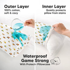 Keababies soft cotton exterior with silent waterproof layer keeps naps dry.