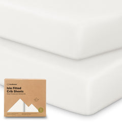 KeaBabies two-pack crib sheets, standard 52x28, soft and breathable.
