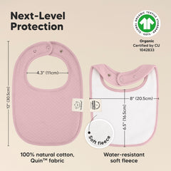 Large 8x6 bib covering torso to protect outfits during meals
