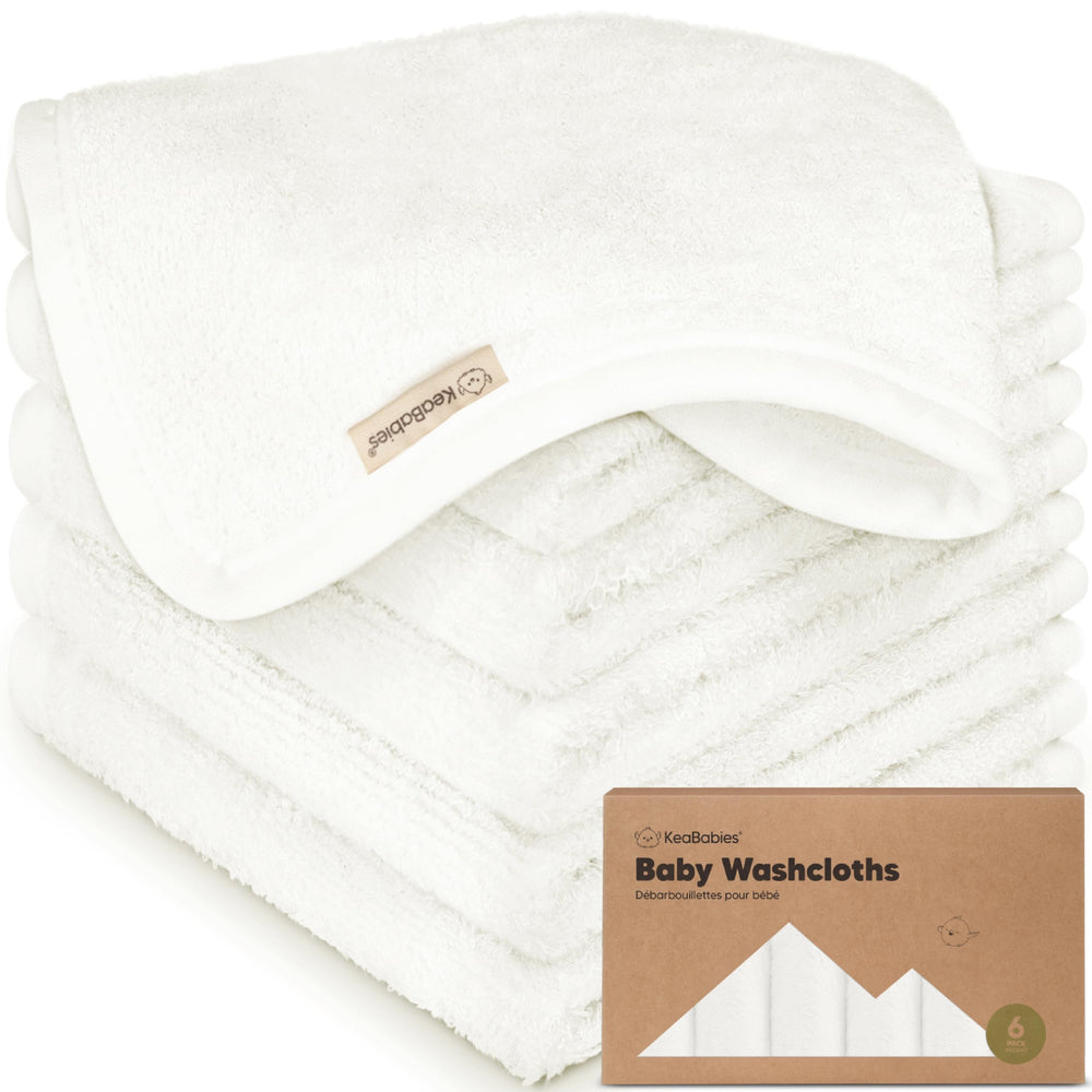 KeaBabies washcloth soft texture close-up showing plush fibers for gentle cleansing.
