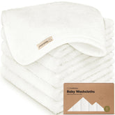 KeaBabies washcloth soft texture close-up showing plush fibers for gentle cleansing.