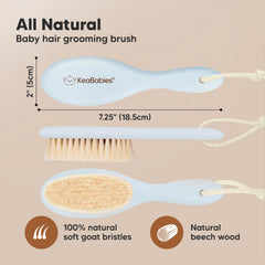KeaBabies cradle-cap-care brush promotes even oil distribution on delicate scalp