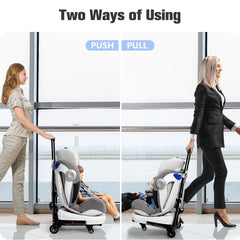 KEDSUM folded dolly fits under airplane seat for easy storage.