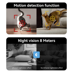 KEENLUK motion detection with a 350-degree lens captures activity around the home.