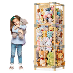 Keeswin 200L stuffed animal zoo storage with generous capacity for plush toys.