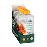 Kekoa Foods Squash & Kale with Turmeric pouch close-up, smooth texture for easy feeding.