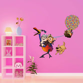 Kelly Wall Decals Up movie design floating house for bright playful kids room decor