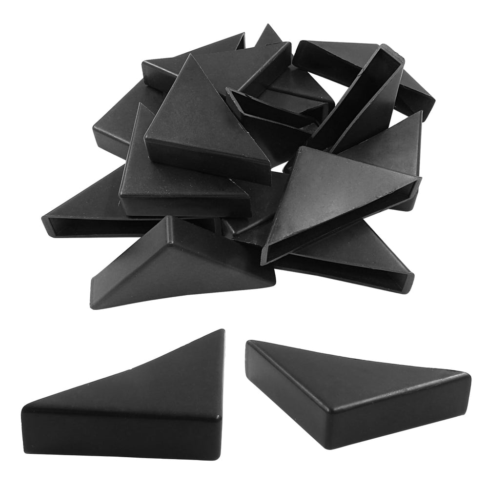 Kemcatui triangle corner guard in black, front view with soft edge protection.