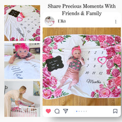 KEMINA BLANKETS pink headband complements milestone setups for cute outfits