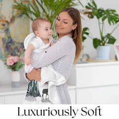 Kemina Blankets woodland themed design complements woodland nursery decor