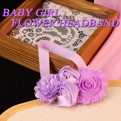 Kenjudess chiffon rose detail headband provides soft, stylish accessory for newborns and toddlers.