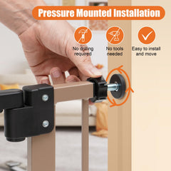 Auto-close feature with one-handed release enables smooth walk-through