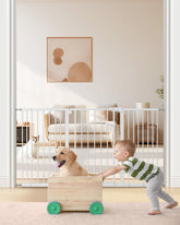 Keny baby gate adjustable width 29-55 inches for wide openings and stairs