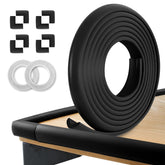 Kerätä baby edge protector black provides cushioned protection for table edges.