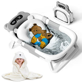 Kerbwry collapsible baby bathtub—folding design for compact storage.