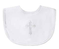 KESICI baptism bib adjustable nickel-free-snaps for a comfortable fit.