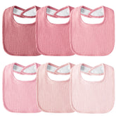 Kewlife gift muslin baby bibs pink pack flatlay, soft and absorbent for drool