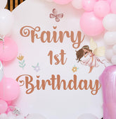 KEWUFD Fairy 1st Birthday wall decal adds shimmering focal point for photos