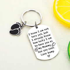 Keyitulo pregnant wife gift keychain—compact reminder of love and anticipation.