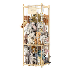 Keyixize stuffed animal storage zoo keeps plush toys organized and visible for quick play.