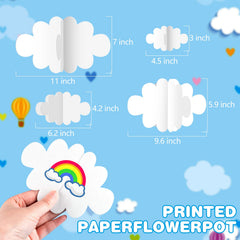 KFPPLXQ cloud ornaments for baby showers add a warm, dreamy atmosphere.