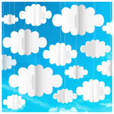 KFPPLXQ hanging clouds 3D decor creates a whimsical party backdrop.