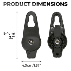 KH866 stroller canopy clip close-up shows durable ABS construction