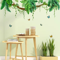 KHayRovies palm leaf wall sticker for bedroom adds fresh tropical charm.