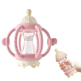KIAANS baby carousel teether with silicone rings soothes sore gums.