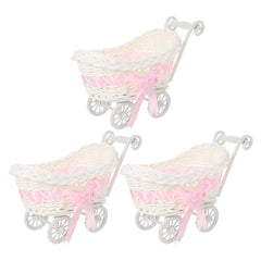 Kichvoe wicker baby carriage decor ideal for baby showers and weddings