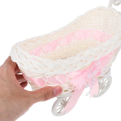 Kichvoe imitation rattan stroller centerpiece adds charming table decor