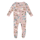 KicKee Festive Footie Pajamas with zipper for easy nighttime changes.