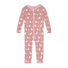 KicKee Pants Blush Stork convertible sleeper for cozy newborn sleep.