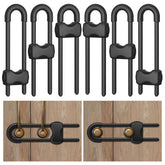Kickic cabinet locks 6-pack securing kitchen cabinet handles to prevent curious access.