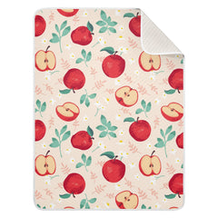 KICPOAY swaddle blanket featuring apples with leaves for newborn comfort.