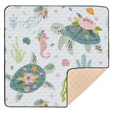 KICPOAY baby play mat 50x50 top view showing spacious play area for infants