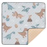 KICPOAY baby play mat with dinosaurs pattern for safe floor playtime.