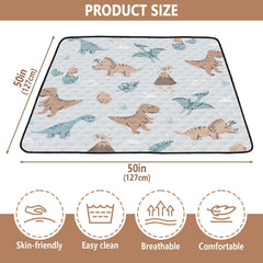 KICPOAY volcanoes design play mat boosts exploration during play.