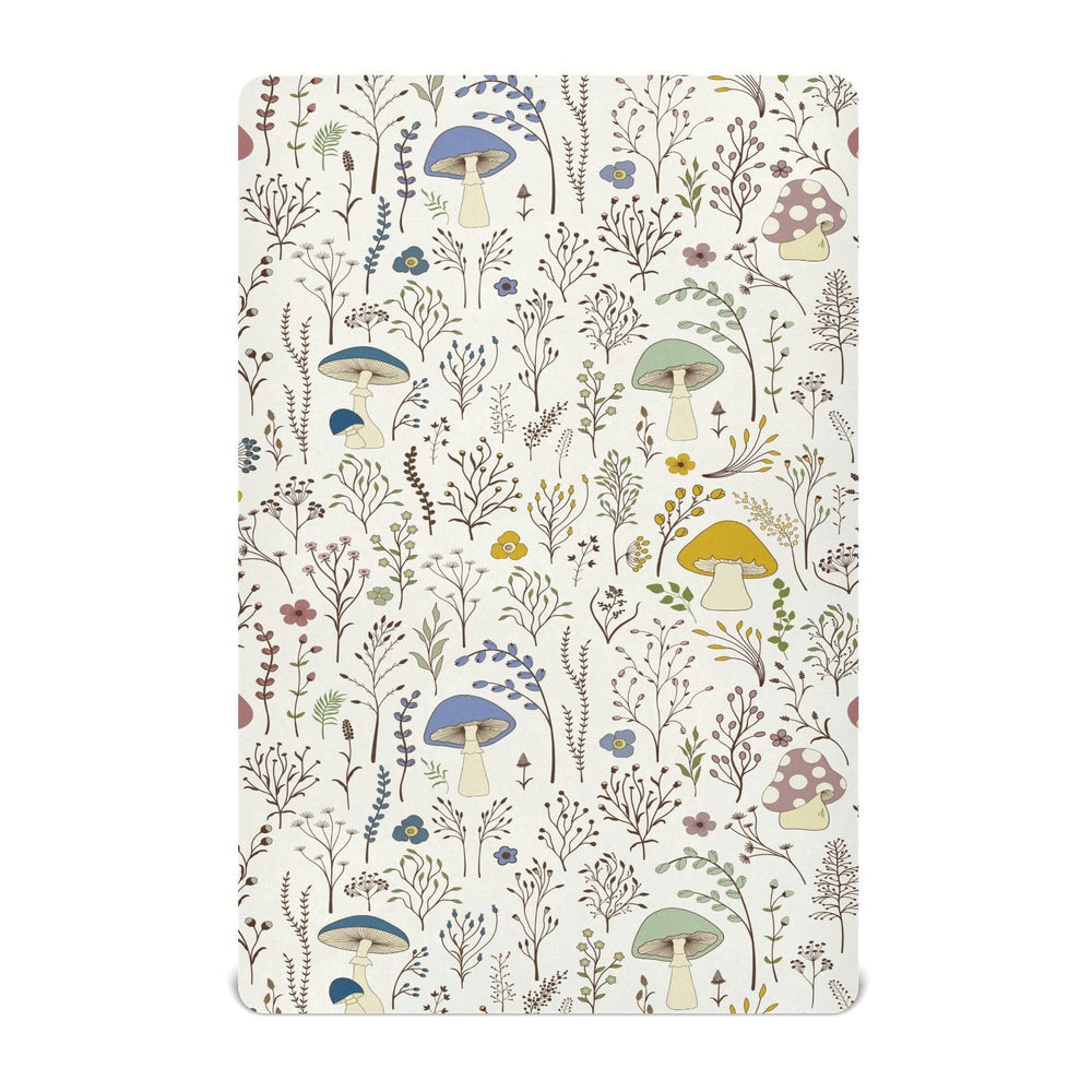 KICPOAY fitted crib sheet with wild plants pattern for cozy, secure sleep.