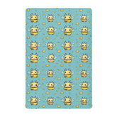 KICPOAY fitted crib sheet with cartoon bee holding honey pot for cozy naps