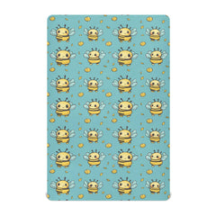 KICPOAY fitted crib sheet with cartoon bee holding honey pot for cozy naps
