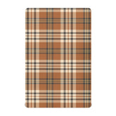 KICPOAY fitted crib sheets fall brown beige plaid pattern for secure fit and cozy comfort.
