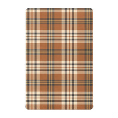 KICPOAY fitted crib sheets fall brown beige plaid pattern for secure fit and cozy comfort.