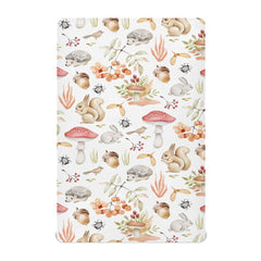 KICPOAY fitted crib sheets with mushroom rabbit pattern for a cozy nursery.