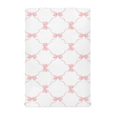 KICPOAY Trellis Bow Pink checkered fitted crib sheet for a snug, cozy sleep space